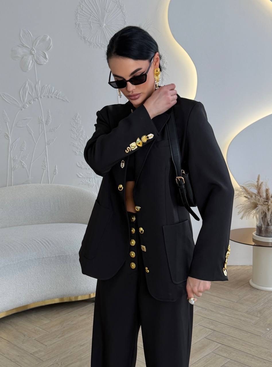 брючный костюм,элегантный брючный костюм,костюм классический,классический костюм женский,костюм брючный 2026 черный dilanavip