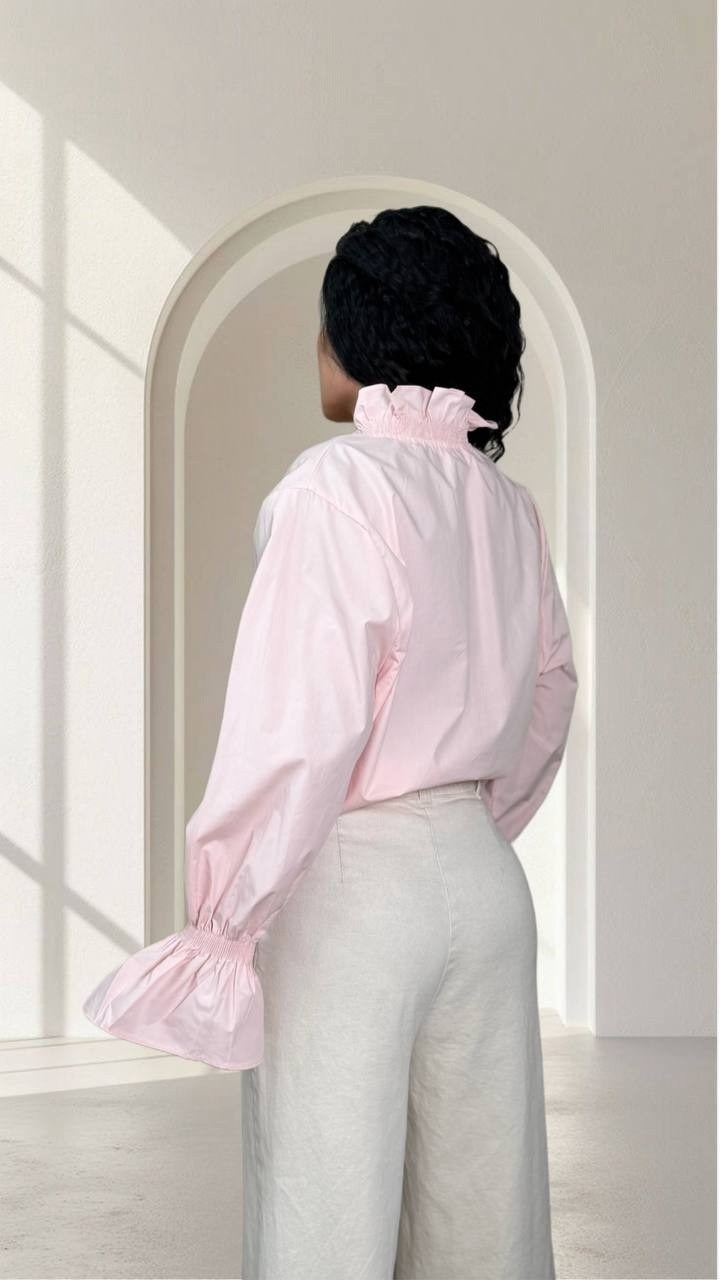 блузка с оборками,блузка стильная,женская блуза,розовая блузка,блуза