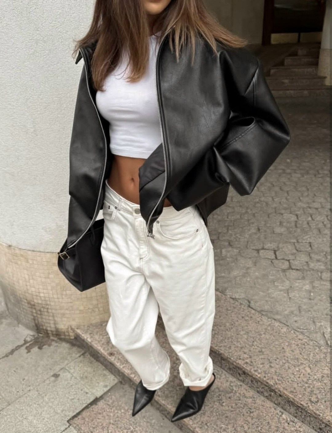 кожаная куртка,женская кожаная куртка,женская куртка из искусственной кожи,кожаная куртка оверсайз,куртка-косуха