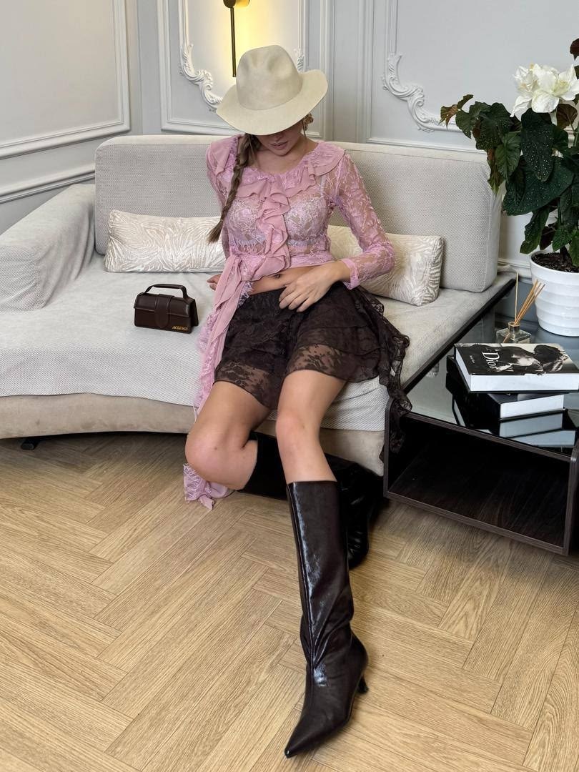 мода стиль,ботфорты с юбкой,мода модная,образ с юбкой