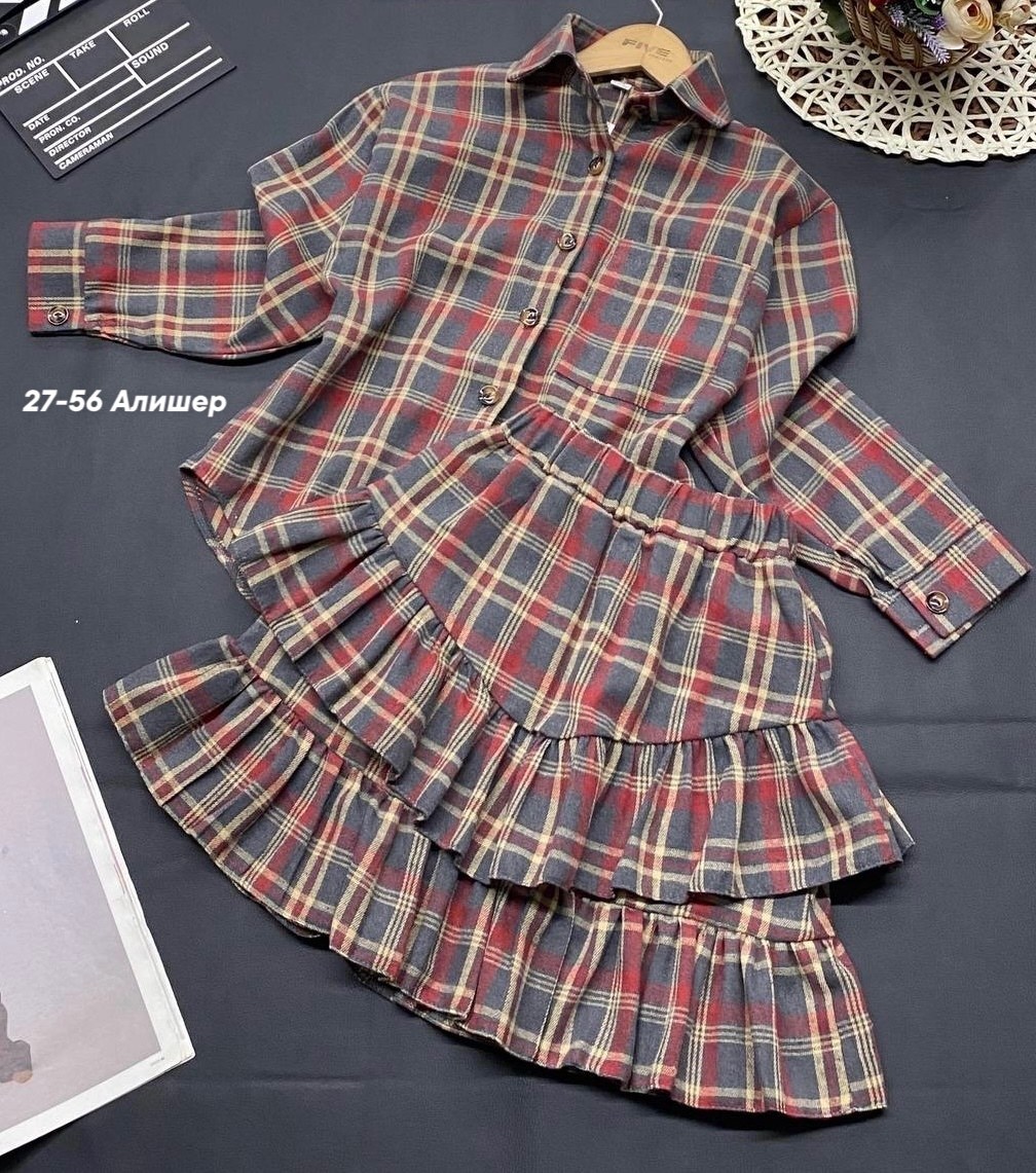 платье в клетку,для девочек платья,платье в клетку для девочки,платье длинный рукав для девочек,модный костюм для девочки