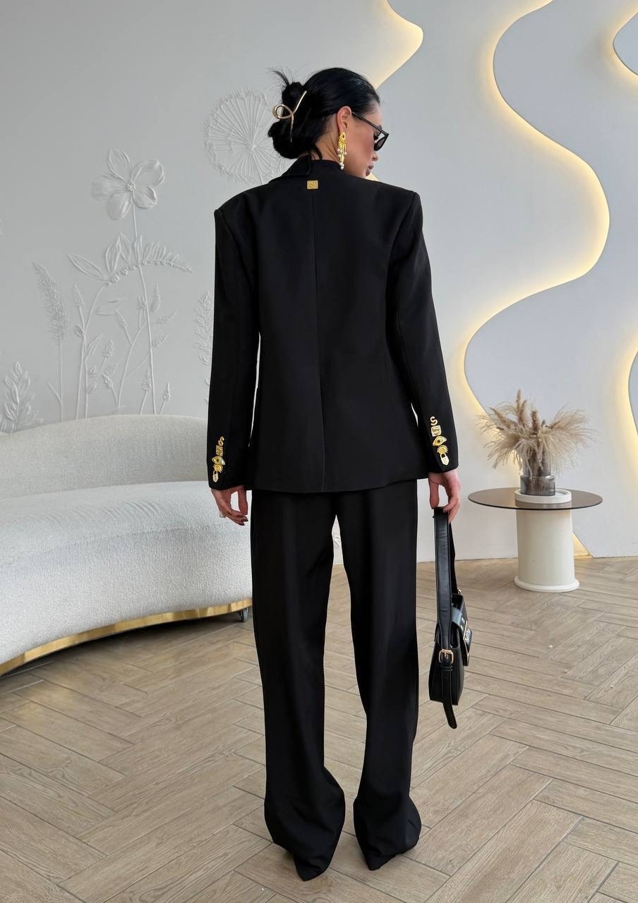 брючный костюм,элегантный брючный костюм,костюм классический,классический костюм женский,костюм брючный 2026 черный dilanavip