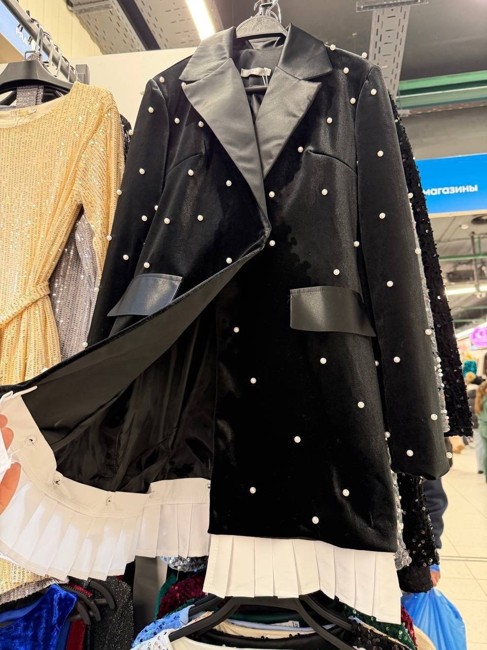 платье пиджак,платье пиджак zolotova boutique,платье нарядное,женское платье пиджак,платье-пиджак в классическом стиле черный