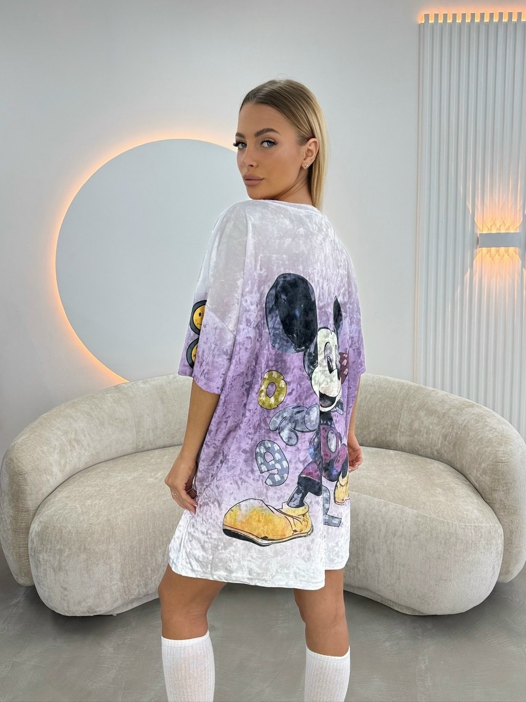 футболка оверсайз с принтом мики маус fashion lux,женская футболка оверсайз,футболки оверсайз с принтами,женская футболка,футболки оверсайз