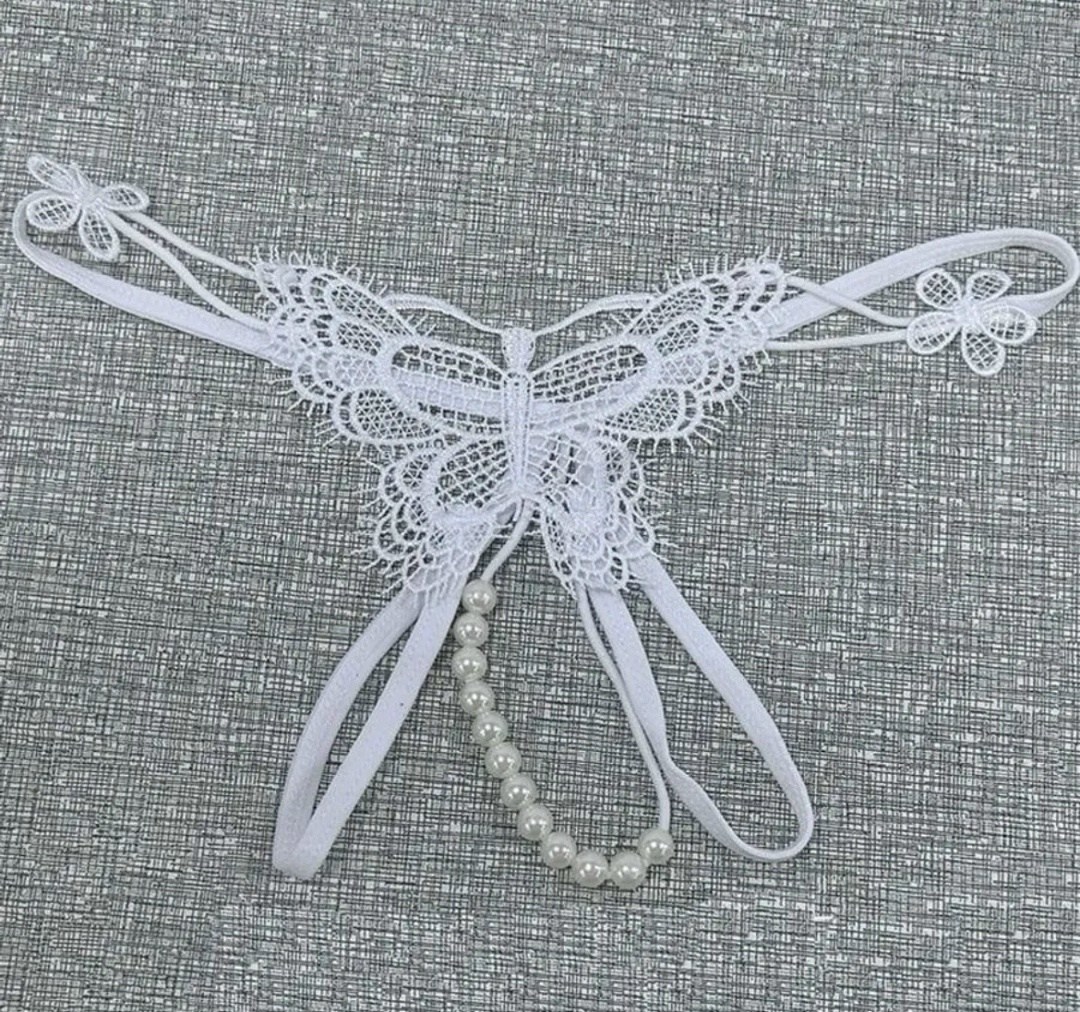 стринги бабочка,стринги женские с бусами,трусики с бусинами,стринги с бусами,трусики с бусами бабочка