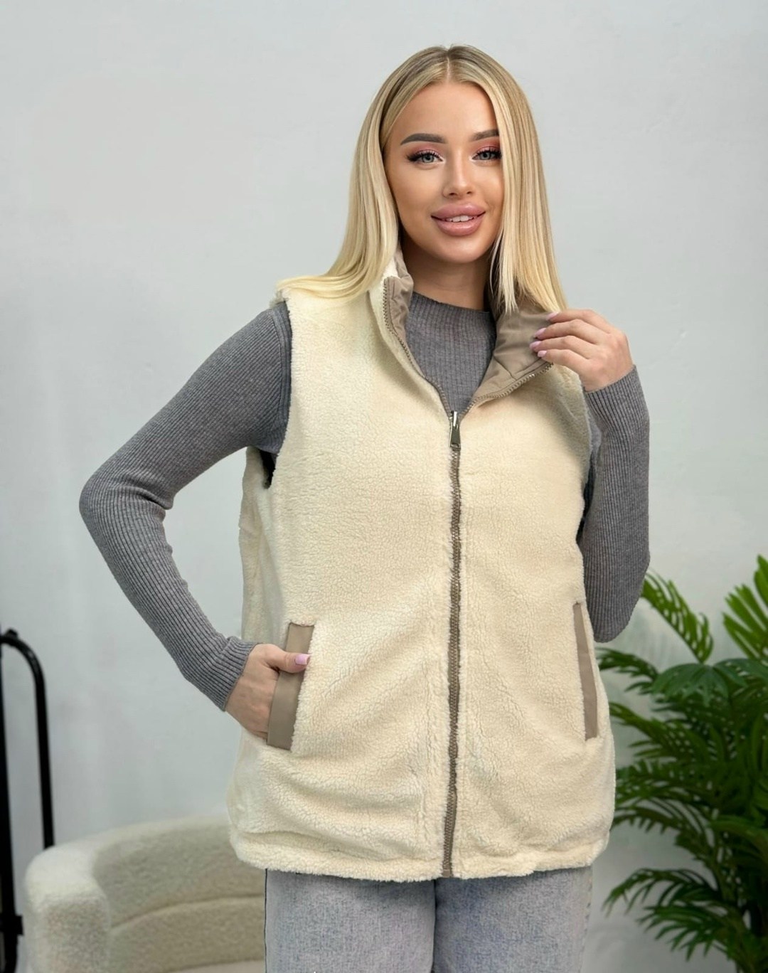 жилетка двухсторонняя,женские жилетки,жилетка,жилет,женские жилеты