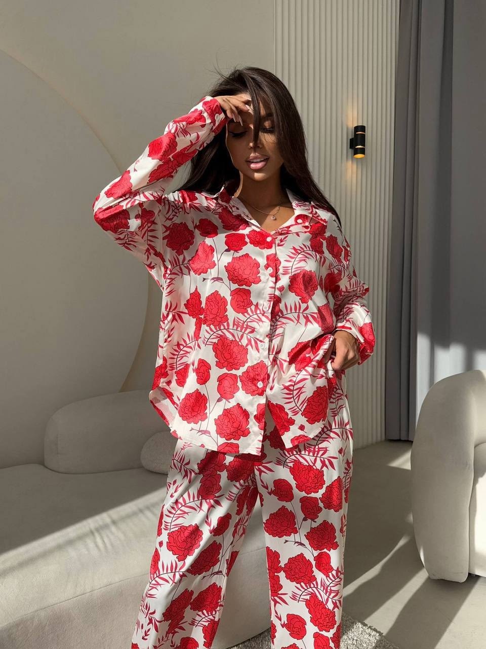 костюм в пижамном стиле,костюм женский,костюм стильный,пижама женская,костюм с брюками