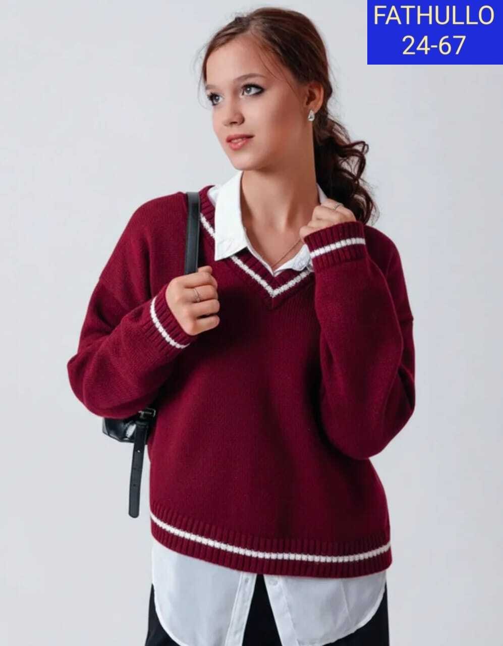 джемпер romgil тз887ш темно-синий, молочный,модный женский свитер,джемпер классический,женская кофта,джемпер женский