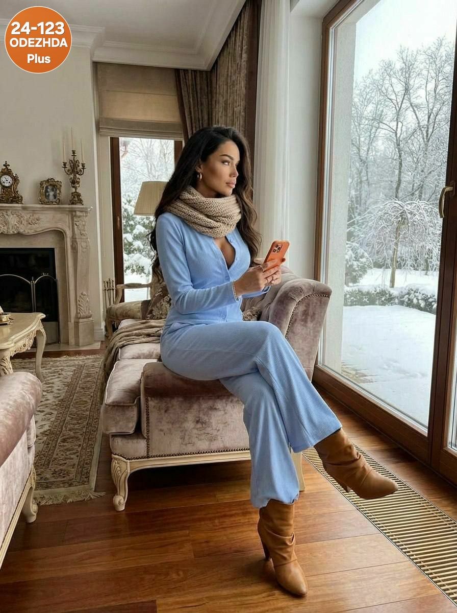 костюм вязаный трикотажный с брюками lychée room,костюм женский,костюм женский трикотажный,костюм трикотажный,трикотажный брючный костюм