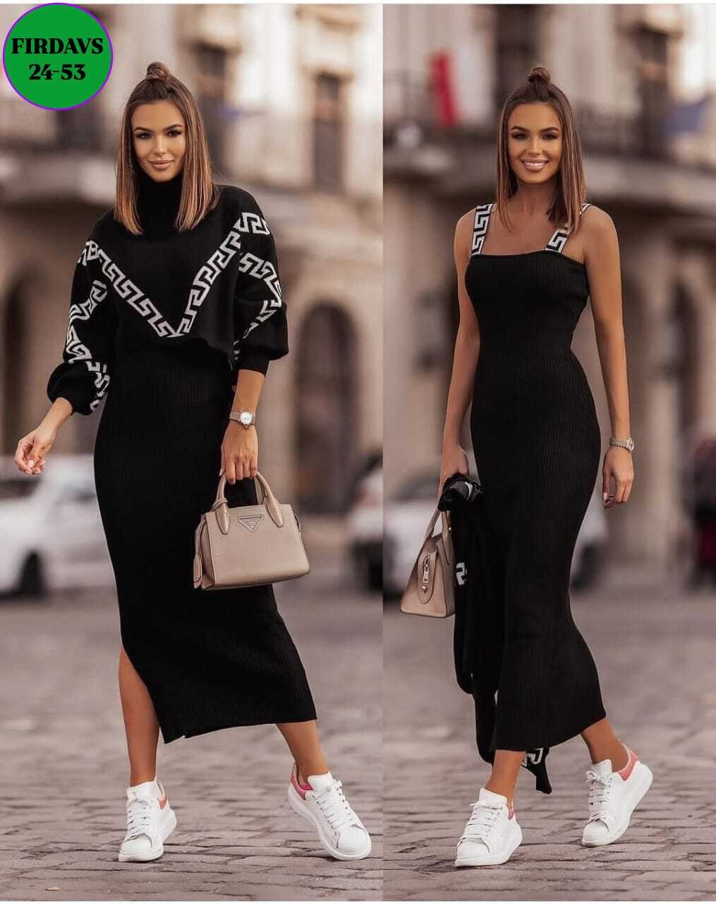 черное платье лапша,платье стильное трикотажное,платье стильное,платье с кофтой,платье лапша длинная