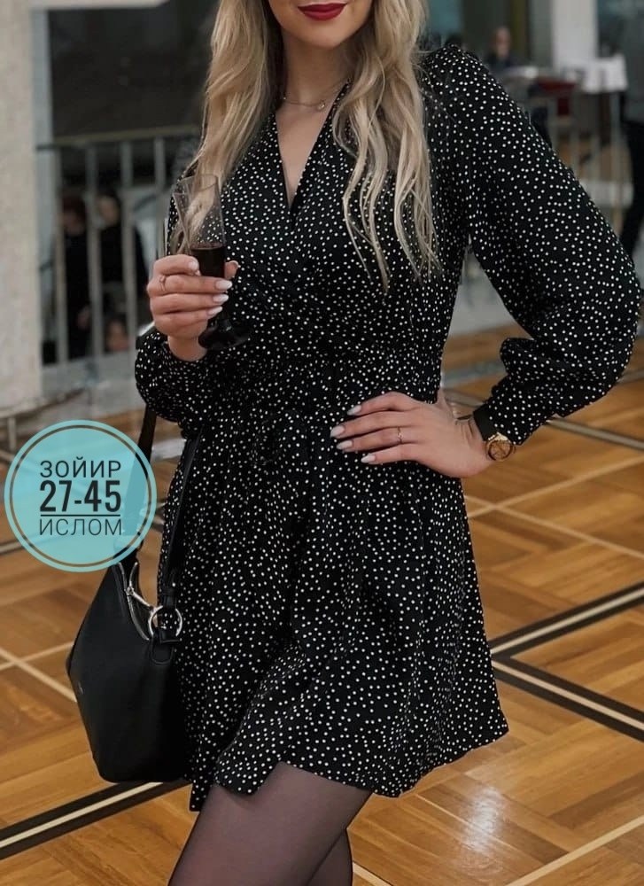 платье женское,платье,платье ,платье черное в горох,
