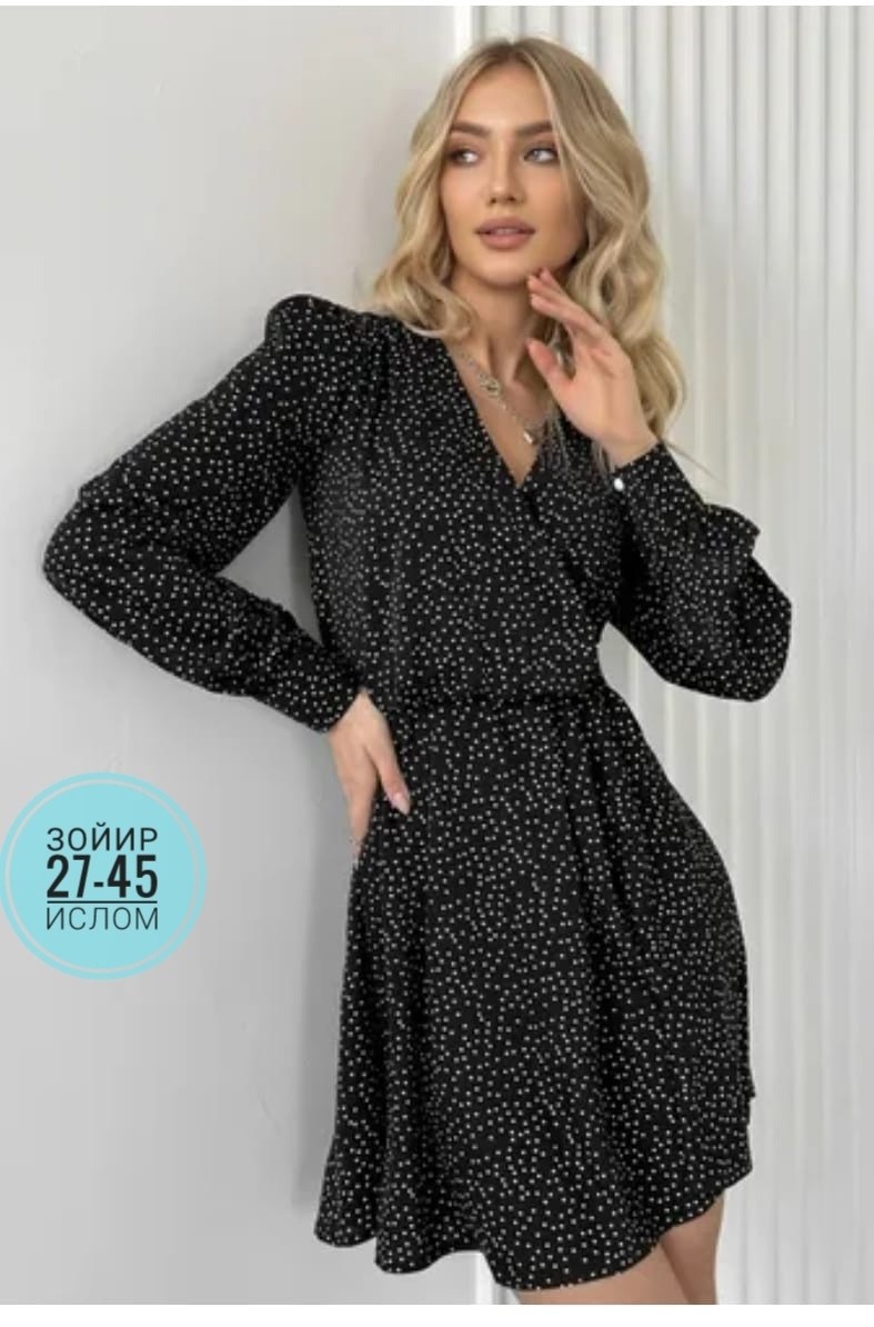 платье женское,платье,платье ,платье черное в горох,