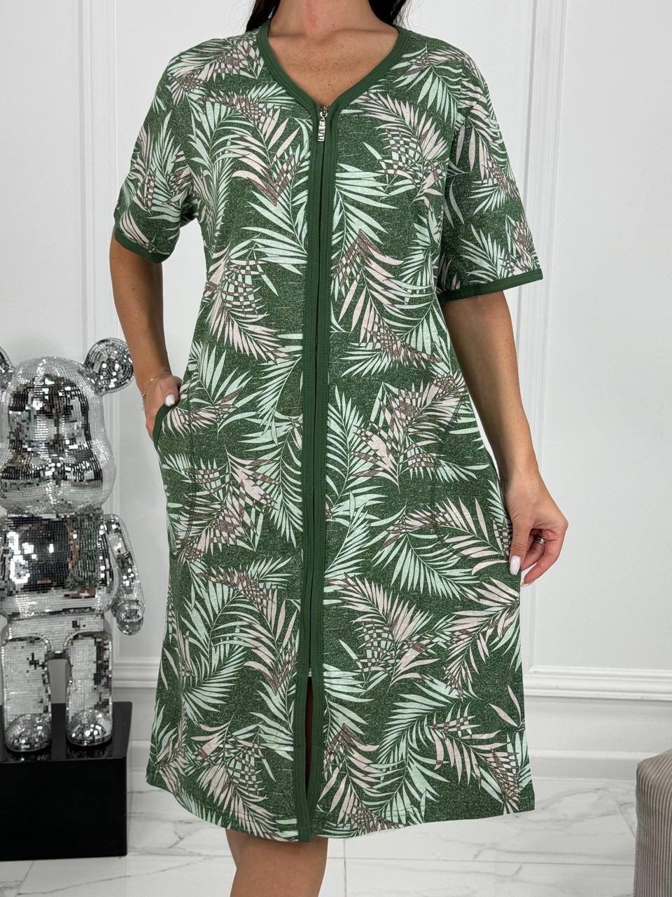 домашняя туника,халат домашний на молнии,халат домашние,женские халаты,женский домашний халат