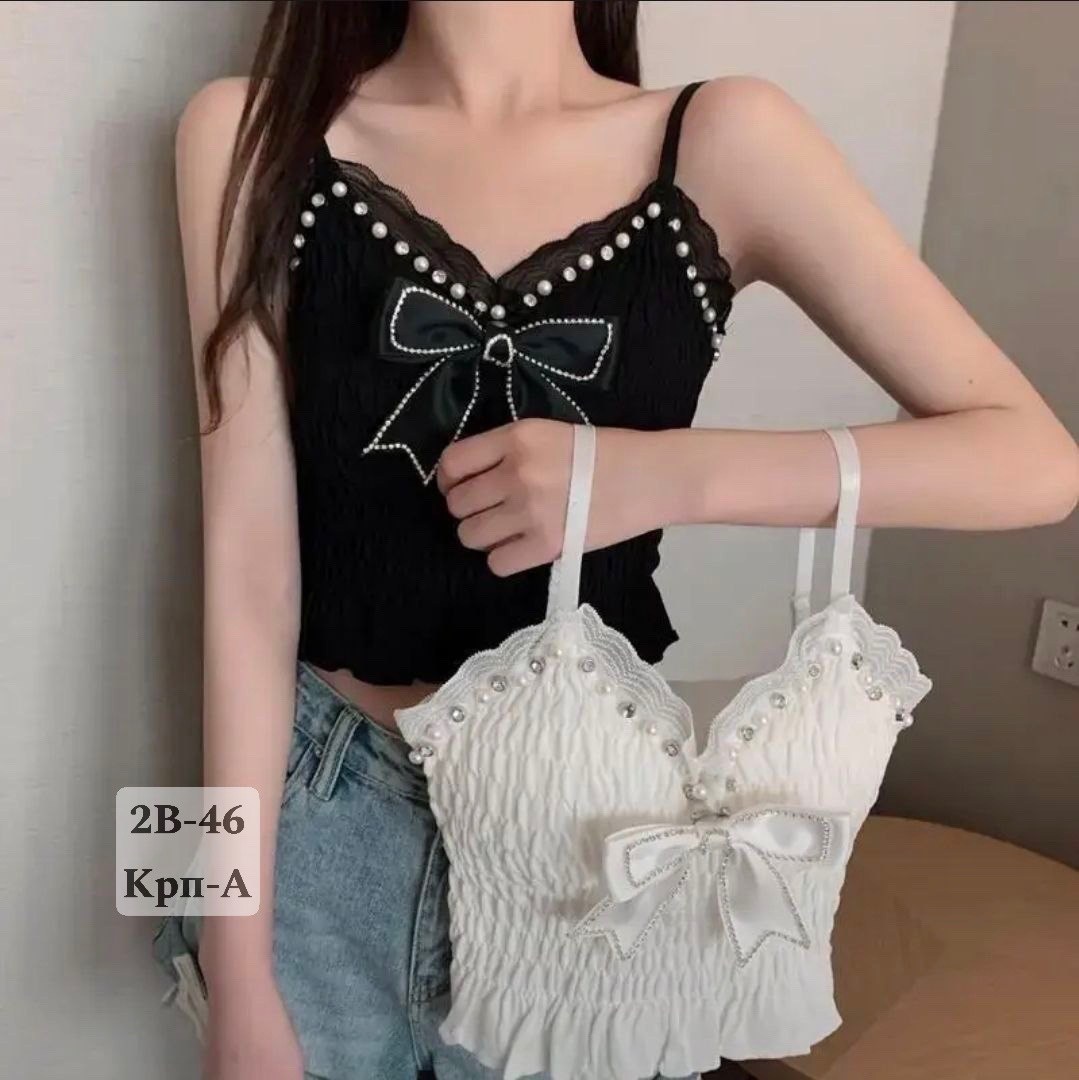 топ с бантом,топ для женщин,топ женский кружевной,женский топ на бретелях,женский топ