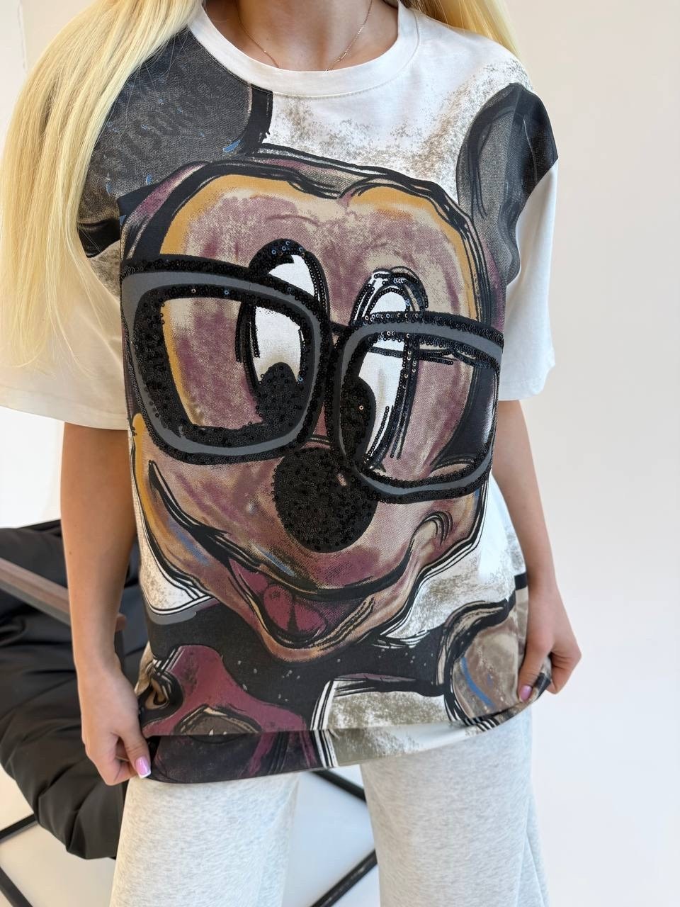 футболки женская,футболка оверсайз с,оверсайз с принтом,футболка серая,футболка женская серая