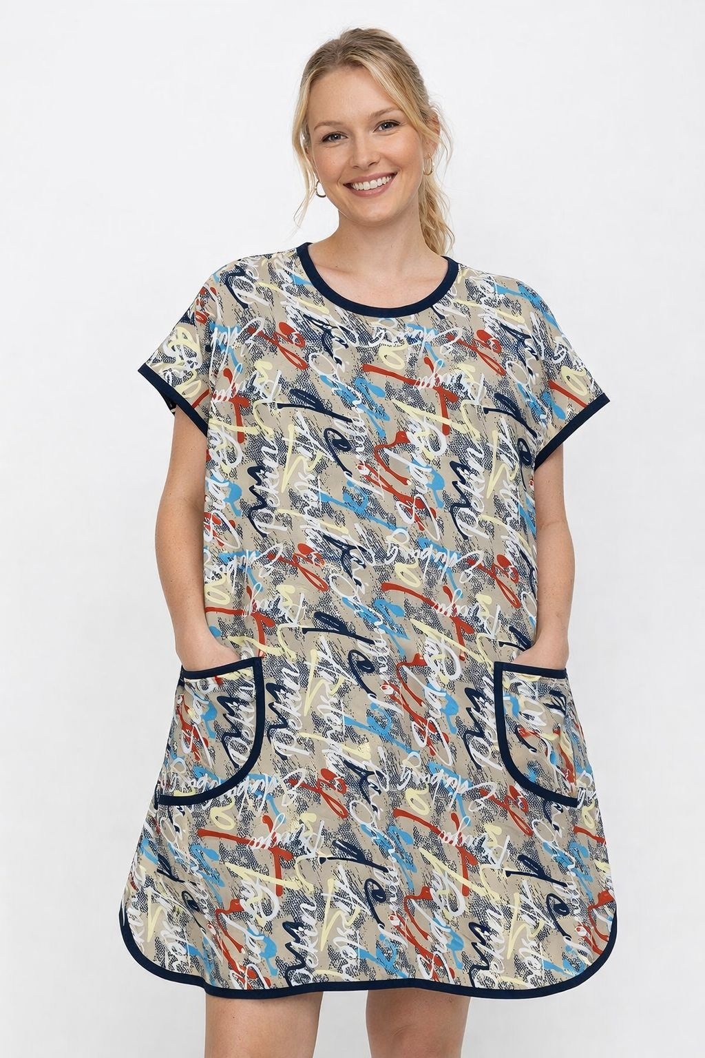 туника больших размеров texstyle chic 210114551,туника texstyle chic большие размеры,женская туника,туника домашняя,туника большие размеров