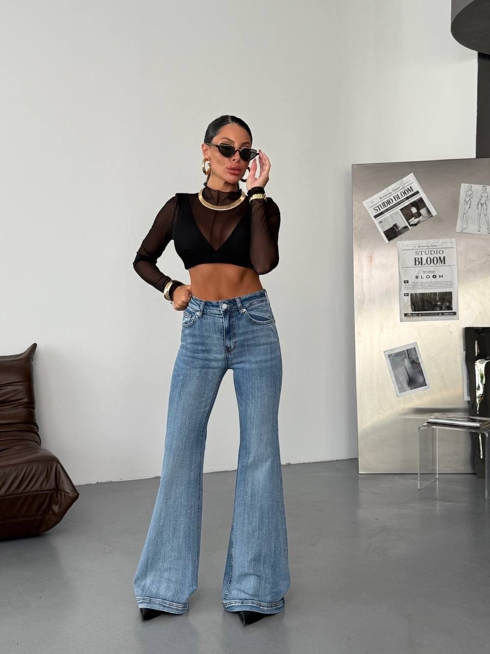 джинсы трубы eliff,джинсы широкие,женские джинсы,джинсы брюки