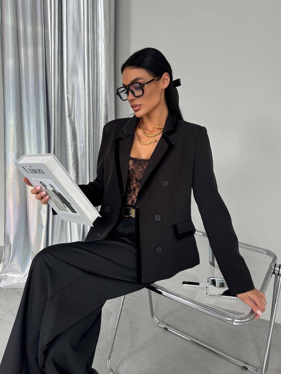 брючный костюм dilanavip м-1990/2 тройка черный,брючный костюм dilana vip 2026 черный,пиджак,костюм брючный 1990-2 черный тройка dilanavip,женские пиджаки