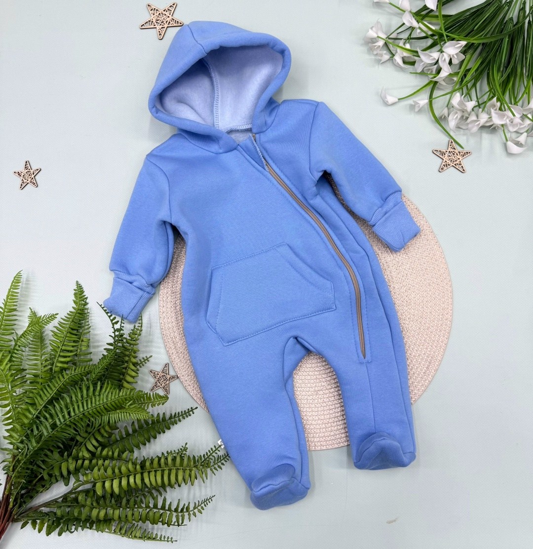 комбинезон детский с капюшоном из футера,комбинезон из футера с начесом для новорожденного,комбинезон с капюшоном,комбинезон для малыша утепленный,комбинезон из футера с капюшоном