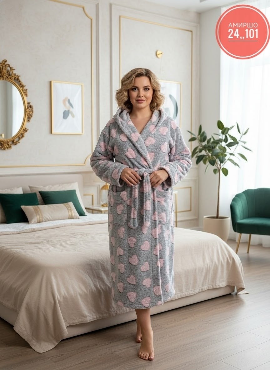 халат женский домашний теплый,халат женский домашний,халат женский для дома,халат vash stil одежда для женщин,теплый халат женский