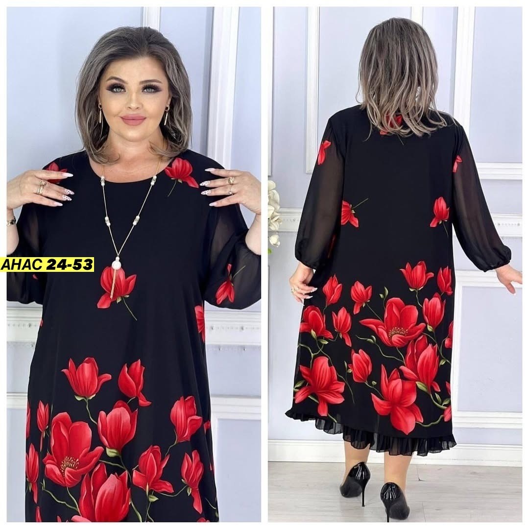 платье женское больших размеров нарядное вечернее elegant,платье "марианна 2" с ярким цветочным принтом,платье,платье шифоновое,платье больших размеров