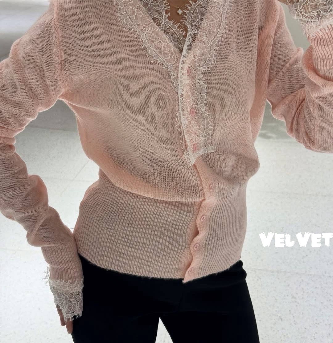 кардиган розовый,кардиган,кардиган ажурный,женский вязаный кардиган с кружевными краями,элегантный белый вязаный кардиган с кружевными краями