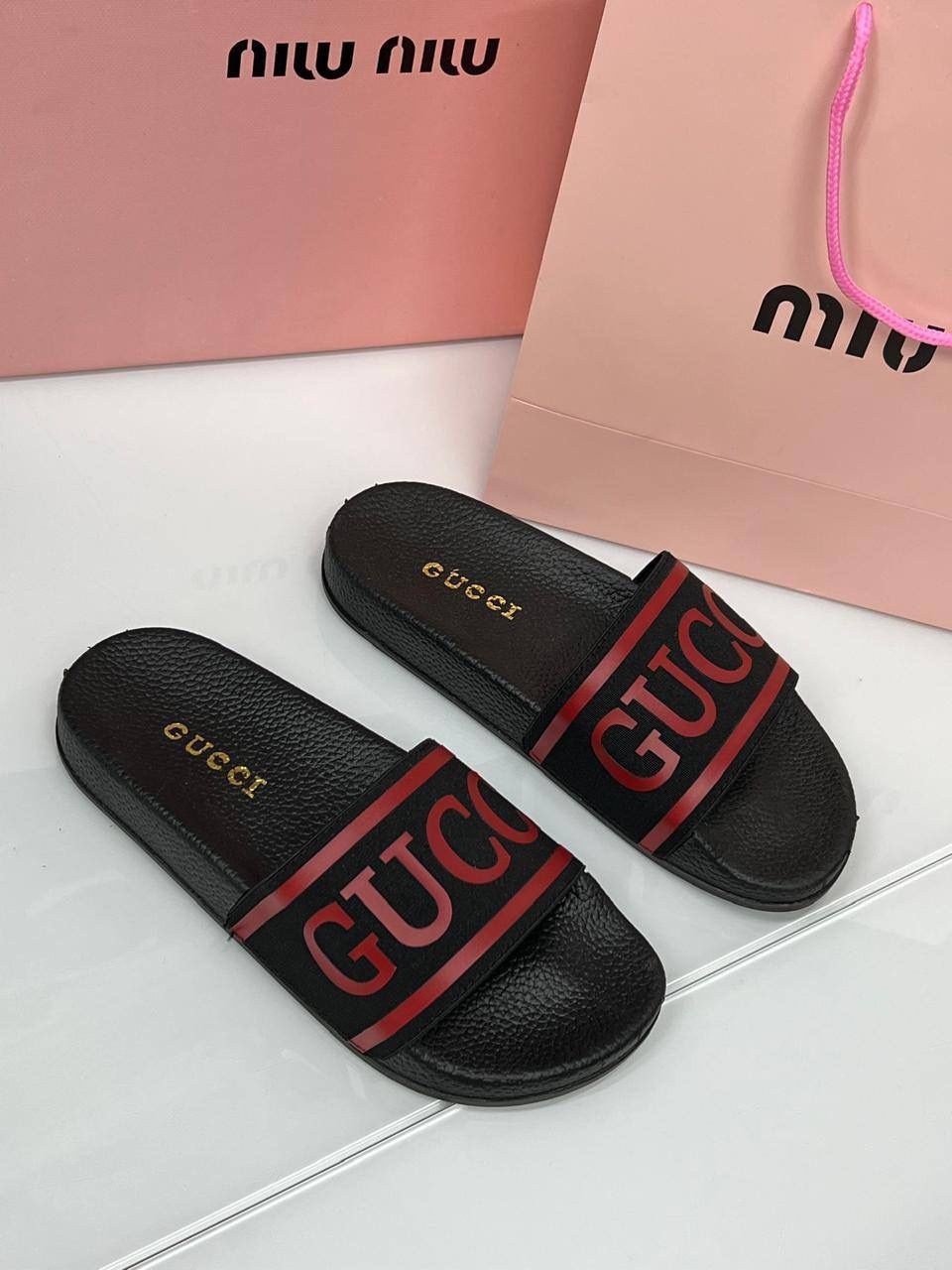 шлепки гуччи,,шлепанцы gucci,gucci black,gucci slide