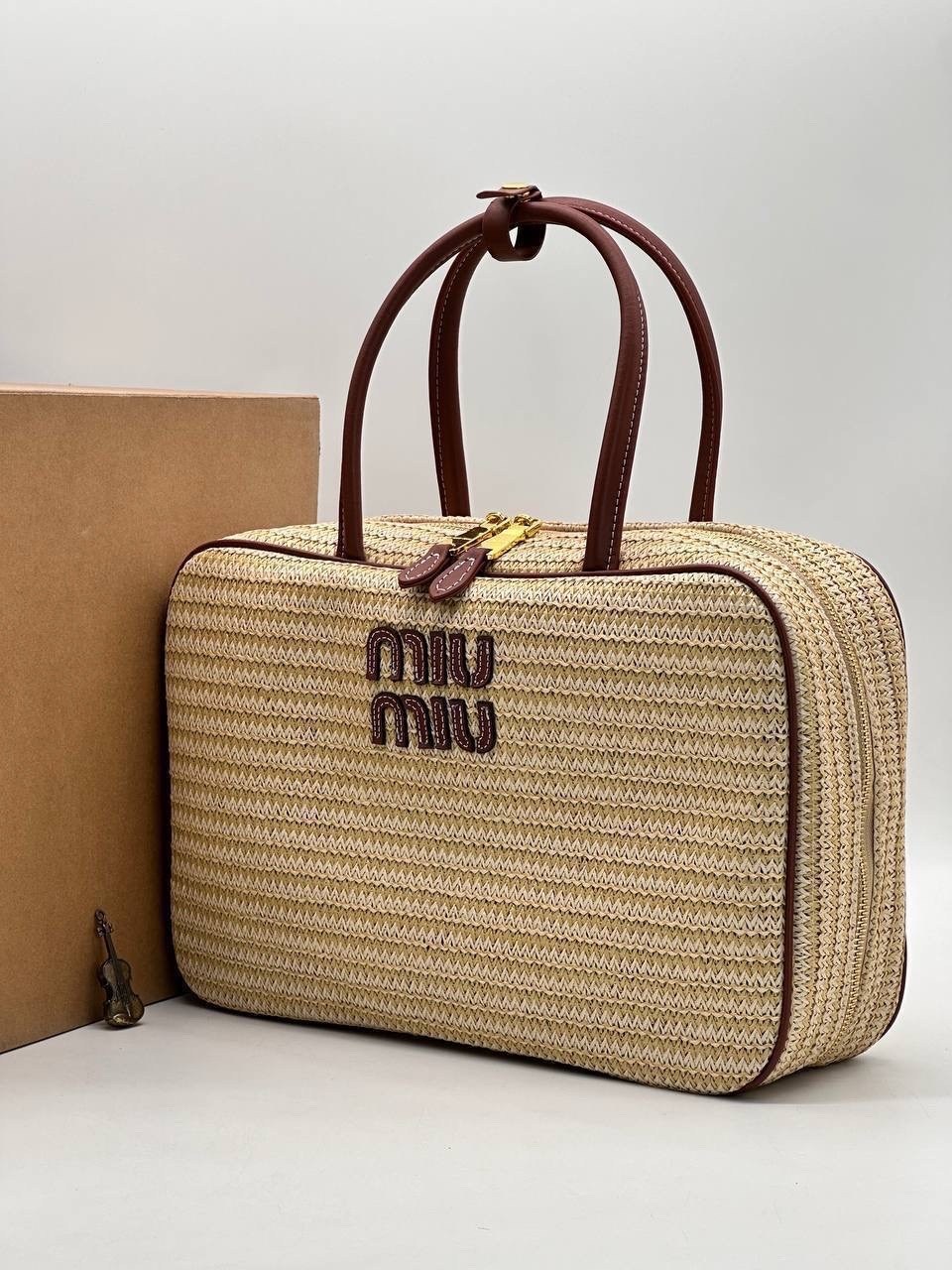 сумка,сумка miu miu,женская сумка miu miu,плетеная сумка,модная сумка