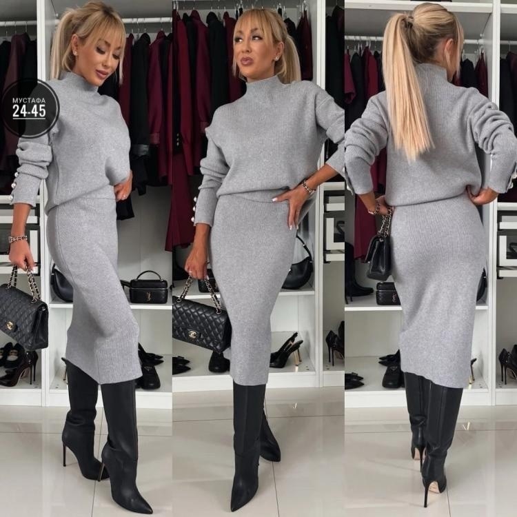 женский вязаный костюм с юбкой,стильный трикотажный костюм,костюм женский кофта с юбкой теплый,костюм с юбкой женский,трикотажные костюмы
