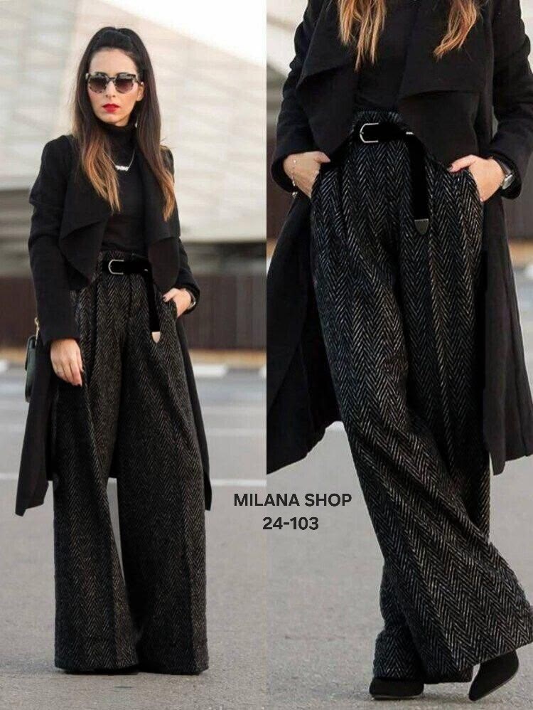 брюки палаццо,образ с брюками палаццо,верхняя одежда с брюками палаццо,серые брюки палаццо,вельветовые брюки палаццо