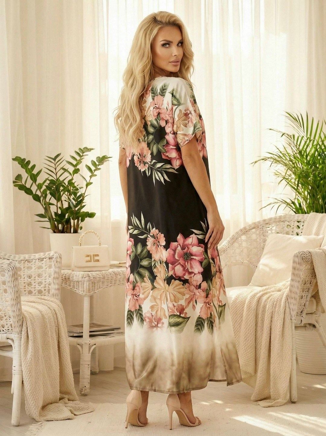 платье с крупными цветами,нарядное платье из шифона,нарядное платье,летнее платье,платье