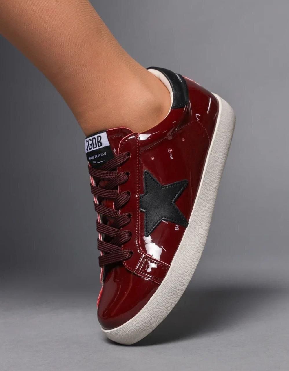 ,кроссовки golden goose,golden goose кеды,кроссовки golden goose super star красный,глянцевые кроссовки