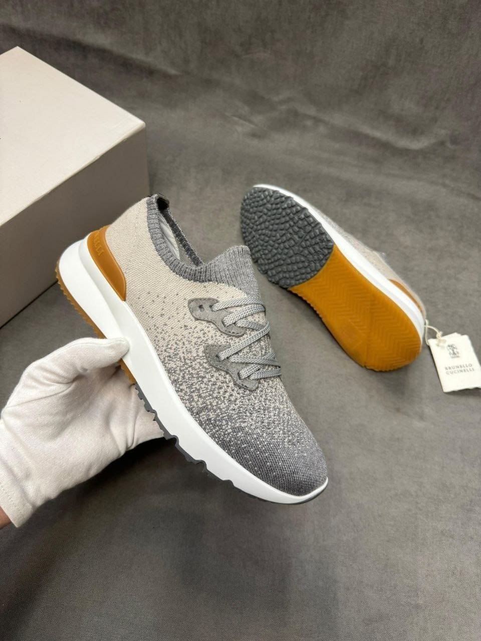 кроссовки brunello cucinelli,,комбинированные кроссовки brunello cucinelli,текстильные кроссовки brunello cucinelli,мужские кроссовки