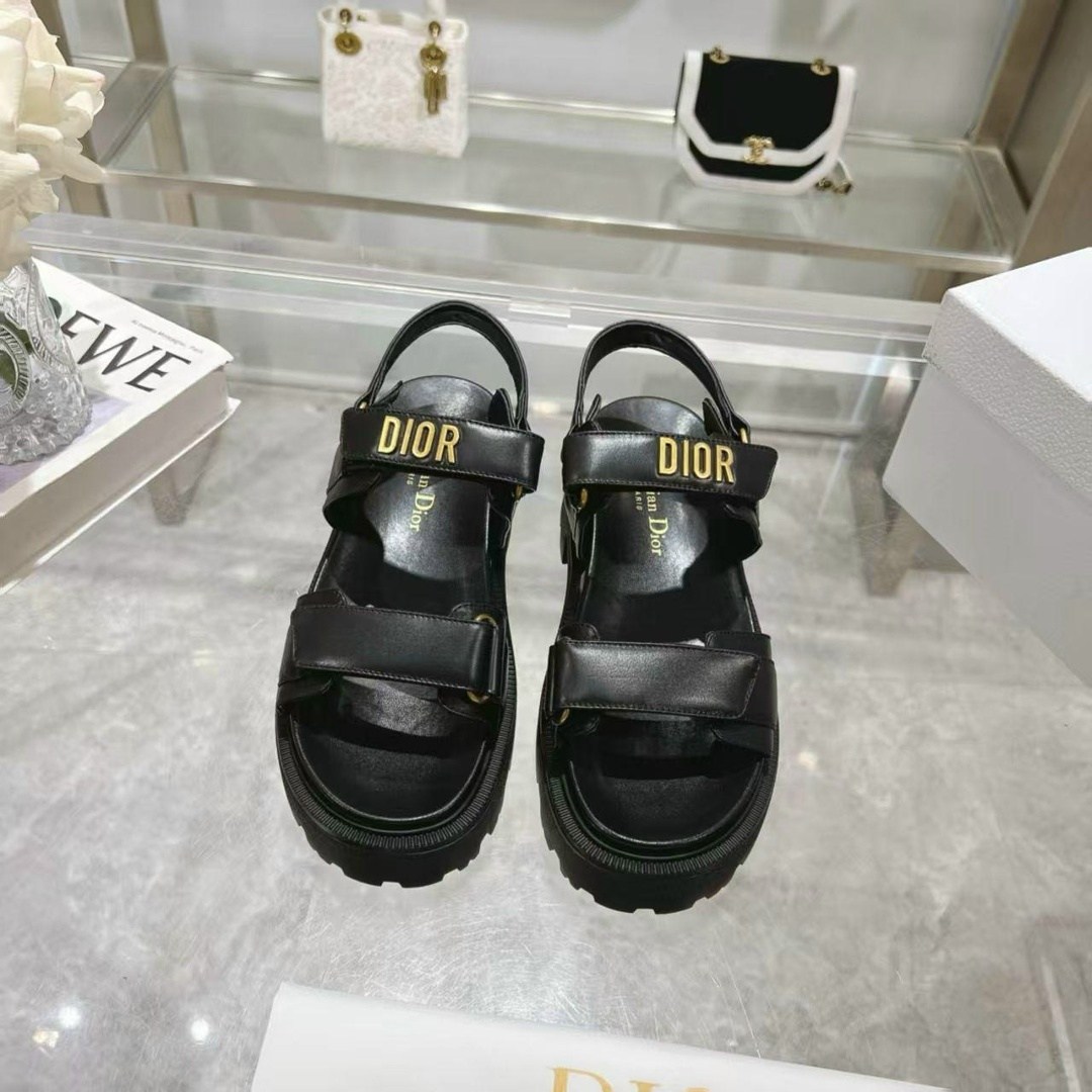 сандалии женские dior,чёрные женские кожаные сандалии dior,сандалии dior,сандали от диор женские,шлепанцы и сандалии