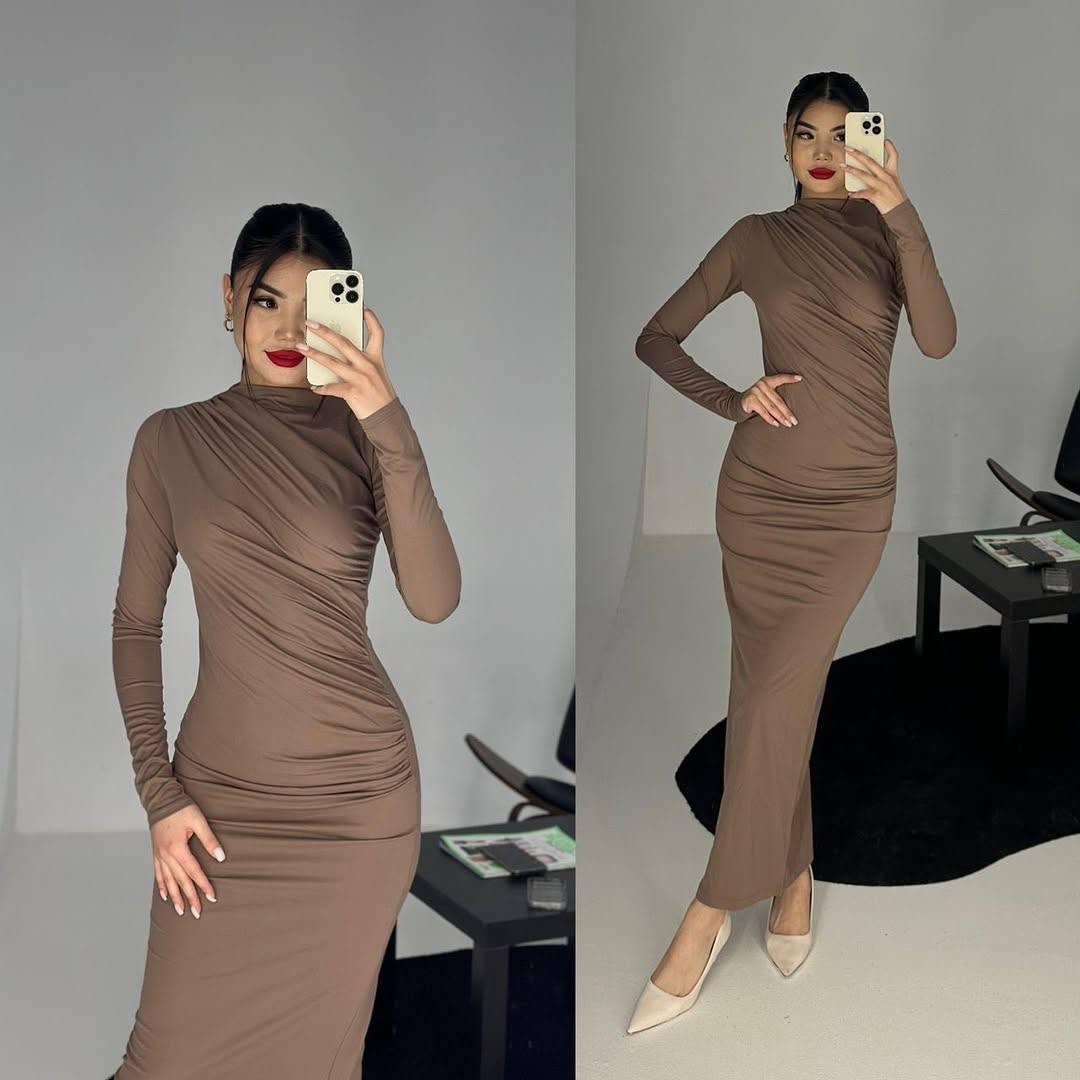 платье длинное облегающее вечернее с драпировкой chopa brand,платье длинное облегающее вечернее с драпировкой chopa brand цвет серый графит,платье трикотаж,женское платье макси из мягкой ткани с драпи