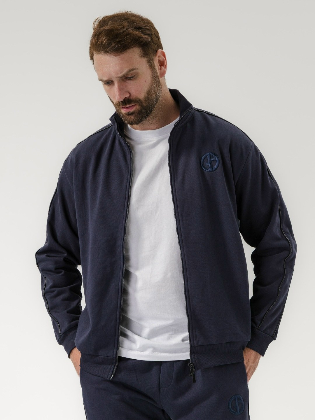 костюм спортивный boss размер 46 синий,спортивный костюм,костюм мужской спортивный,костюм мужской