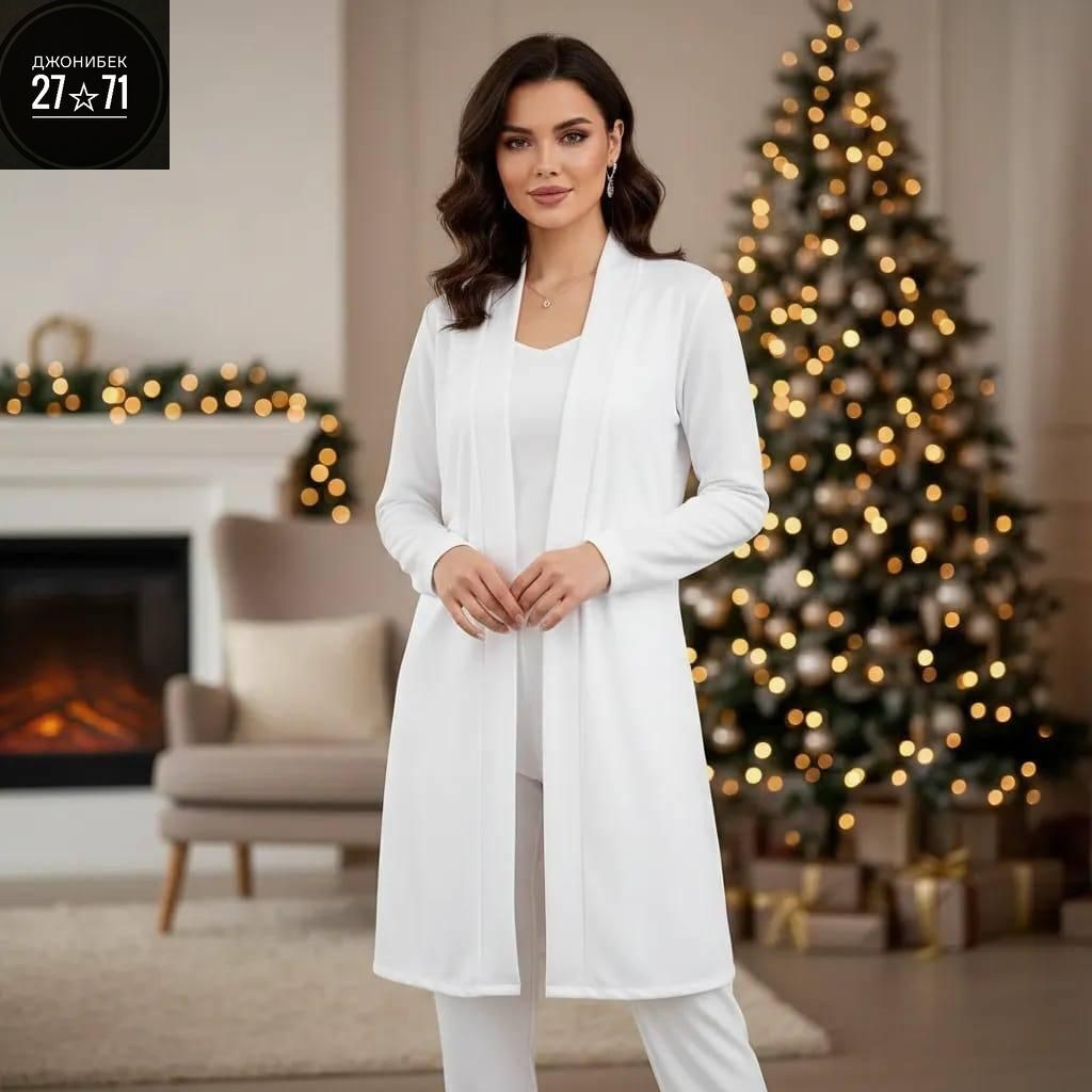 женские кардиганы,комплект пижама,кардиган белый,белые костюмы,костюм с брюками