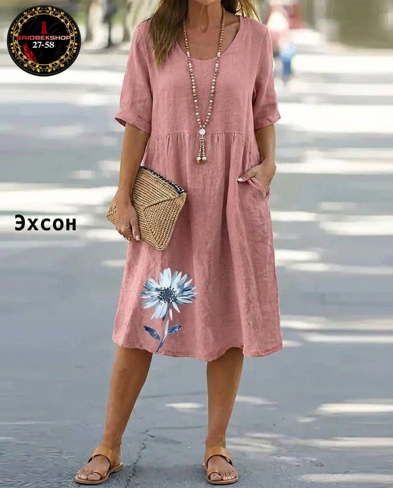 летнее платье женское,платье женская,льняное платье,платье модное,летнее платье