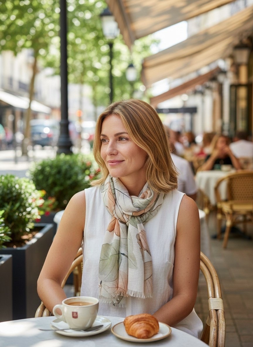 кафе,круассан классический,в ресторане,завтрак в кафе,девушка