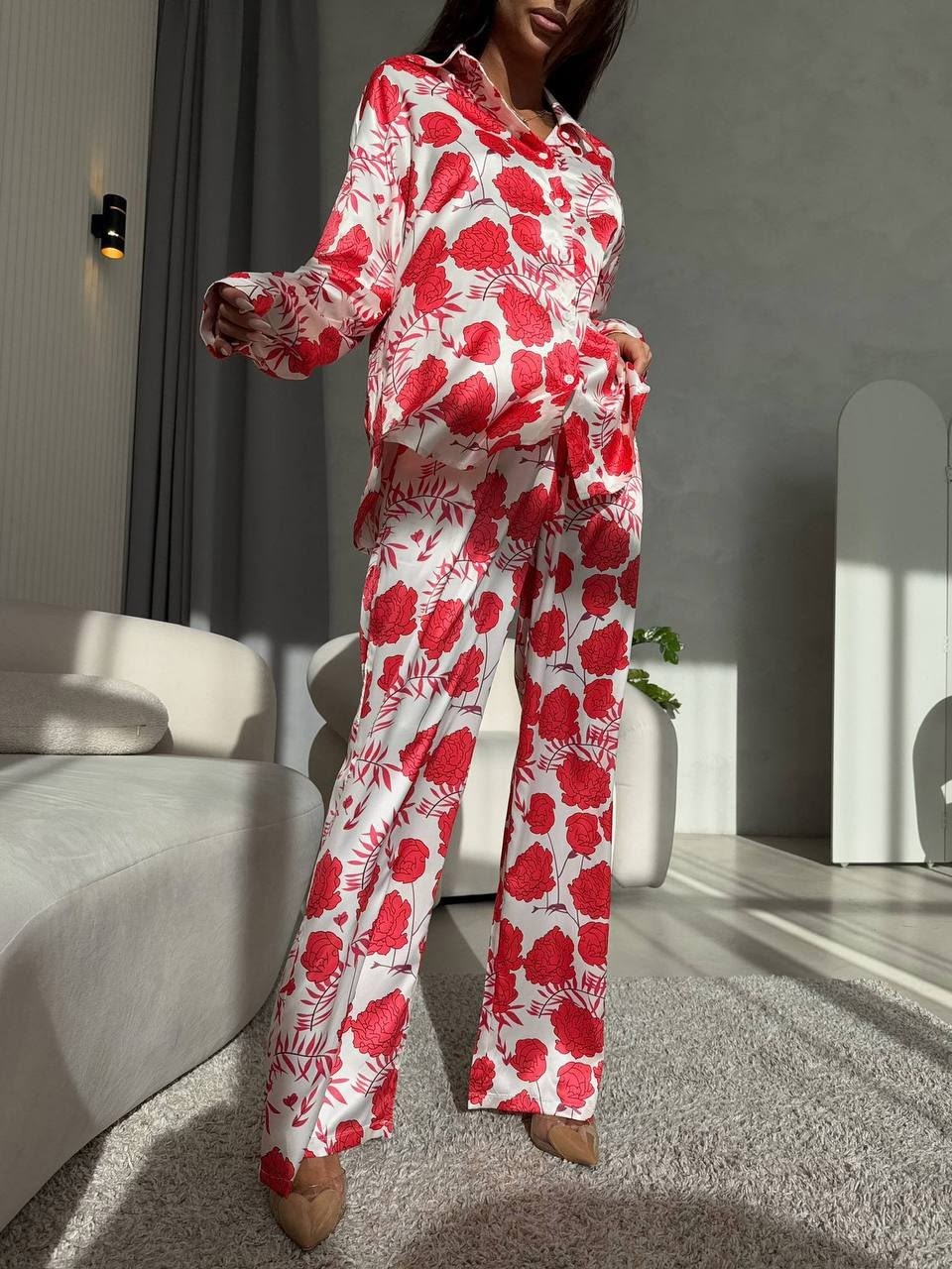 костюм в пижамном стиле,костюм женский,костюм стильный,пижама женская,костюм с брюками