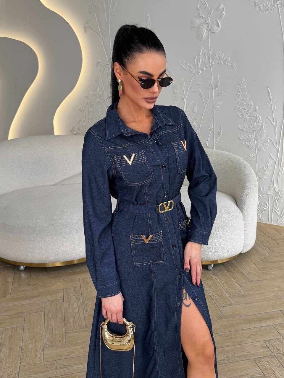 джинсовое платье,платье джинс,джинсовое платье женское,джинсовое платье-рубашка длины миди,джинсовое платье миди