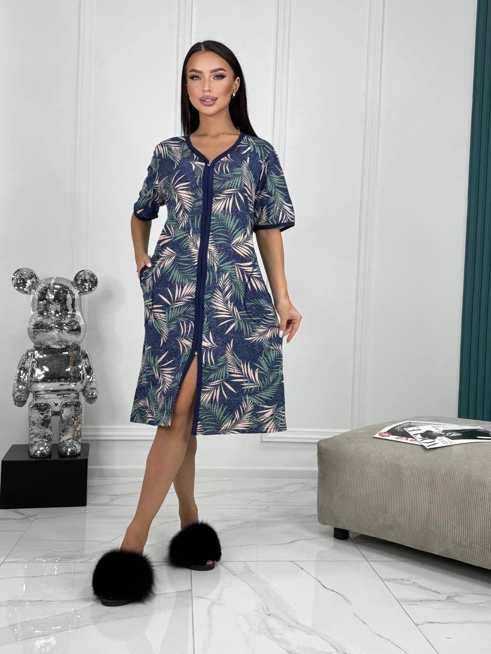 домашняя туника,халат домашний на молнии,халат домашние,женские халаты,женский домашний халат