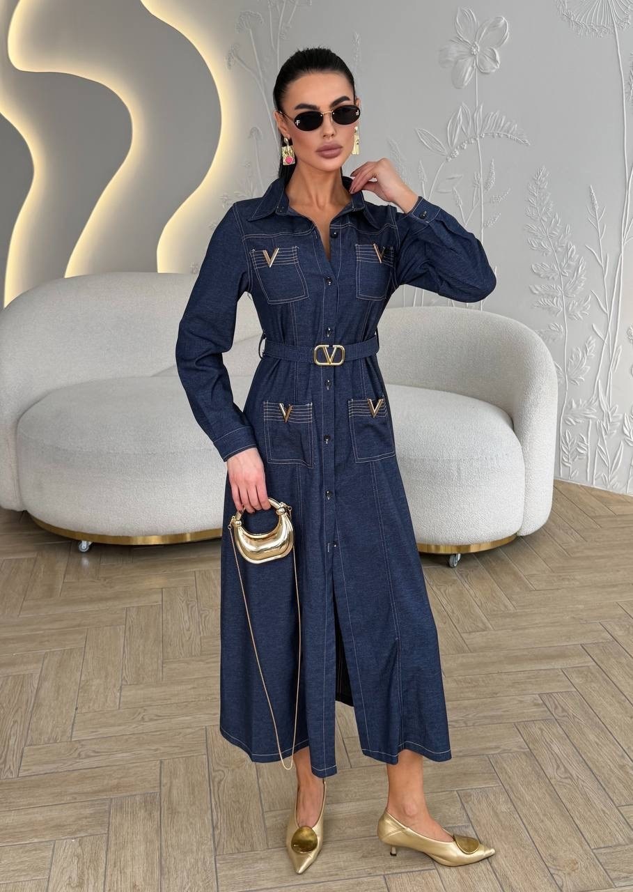 джинсовое платье,платье джинс,джинсовое платье женское,джинсовое платье-рубашка длины миди,джинсовое платье миди