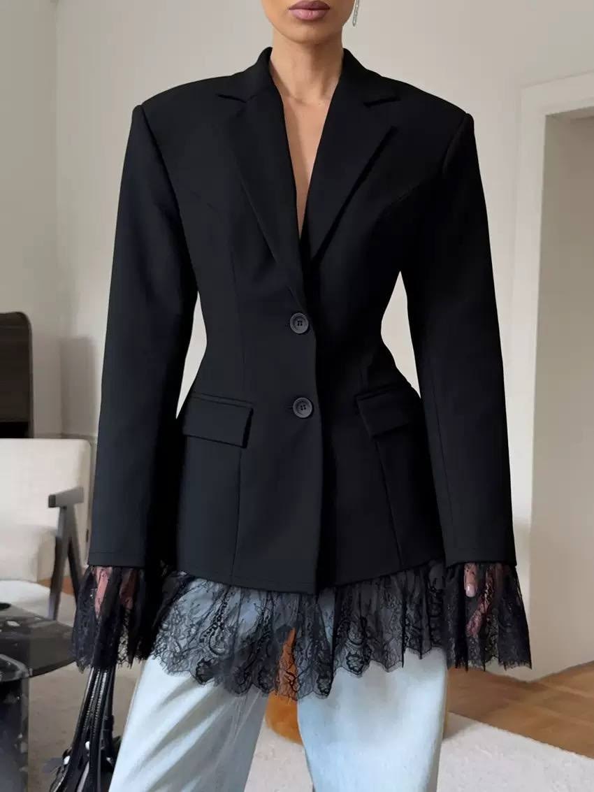 элегантный кружевной пиджак,жакет с кружевом,жакет деловой,жакет приталенный с кружевом,пиджак