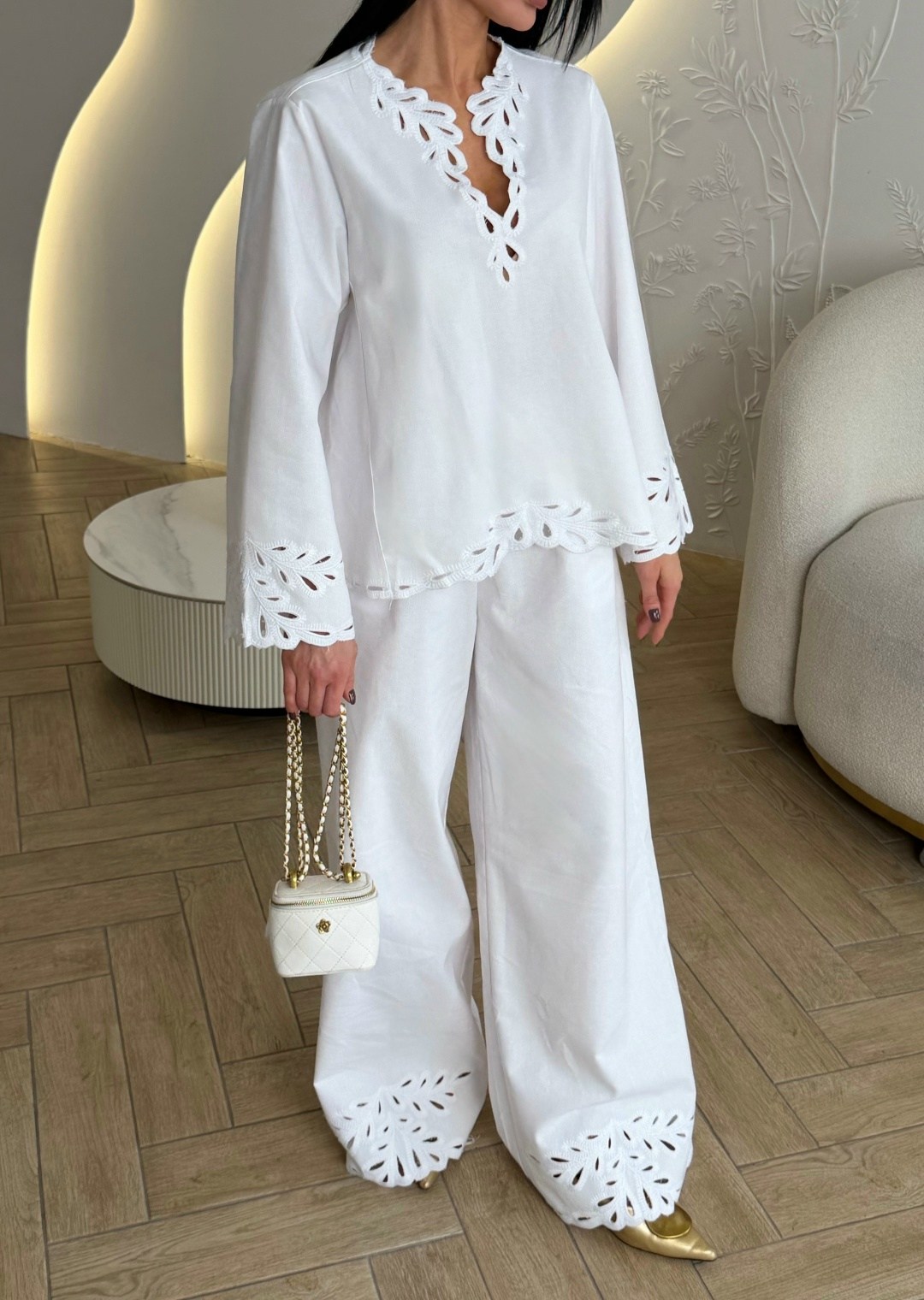 костюм белый,льняные костюмы,комплект брючный,женский модельный брючный костюм aeleseen,костюм
