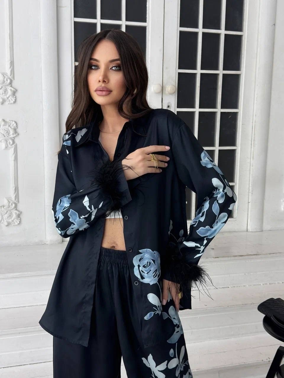 женский брючный костюм,шелковый брючный костюм,шелковый брючный костюм вечерний,костюм в пижамном стиле,шелковый костюм