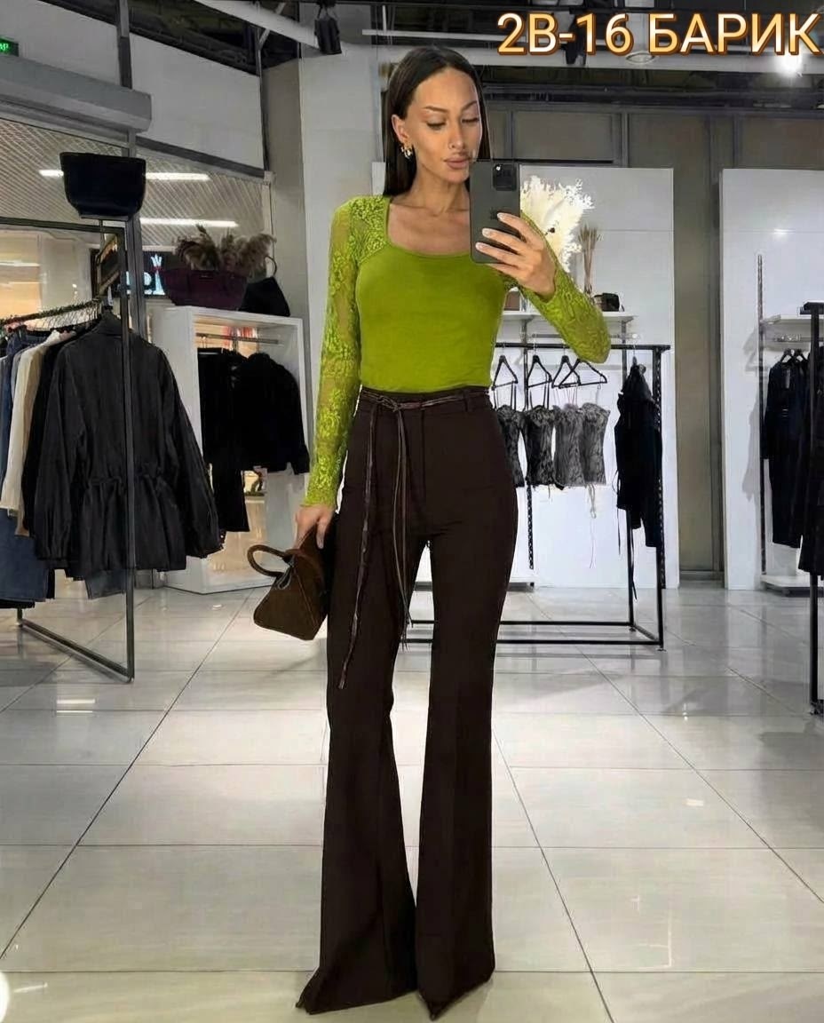 брюки клеш женские с высокой посадкой laouare,женские брюки клеш,брюки клеш,женские брюки клеш с высокой посадкой,классические брюки клеш