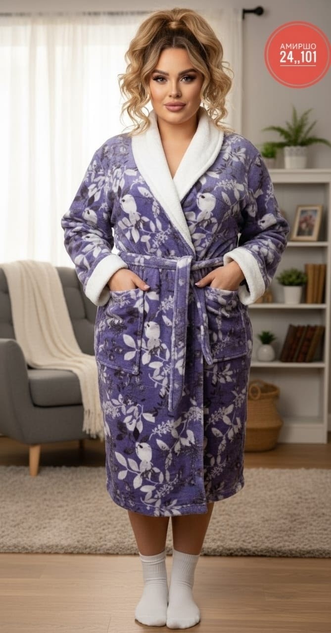 халат женский домашний теплый,халат женский домашний,халат женский для дома,халат vash stil одежда для женщин,теплый халат женский