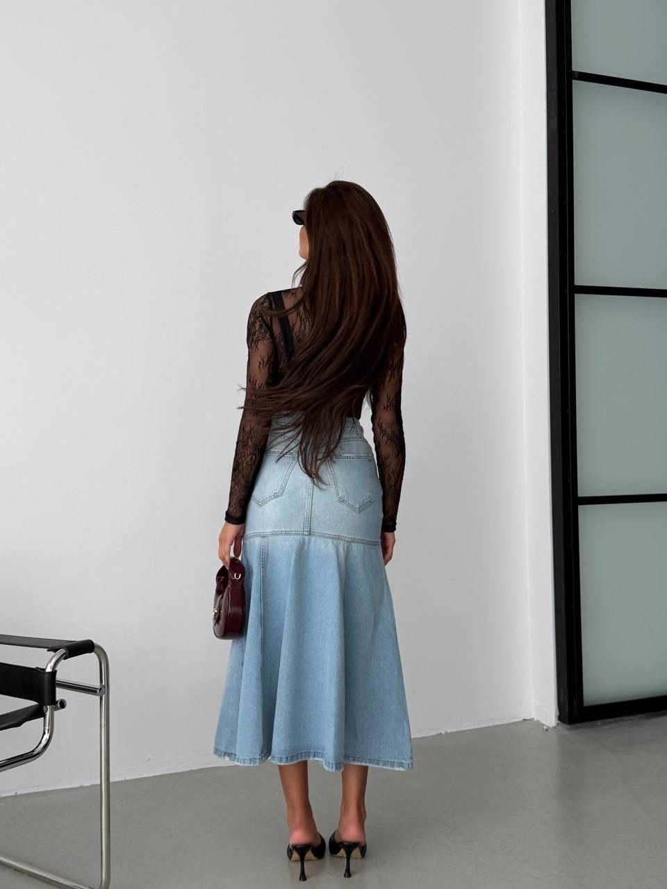 джинсовая юбка макси,джинсовая юбка,юбка джинсовая миди,джинсовая юбка с вырезом,юбка джинсовая миди с разрезам