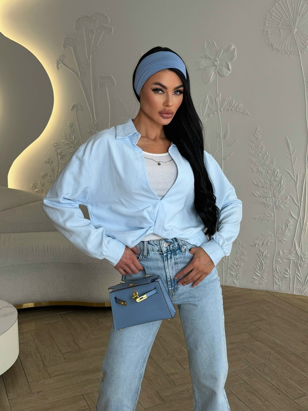 рубашка женская голубая,рубашка стильная,женская рубашка,рубашка оверсайз голубая,блузка женская